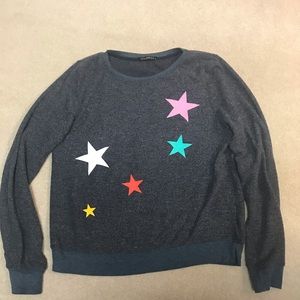 Wildfox sweater sweatshirt stars navy medium